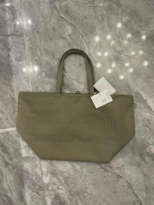 亚历山大王品牌徽标系带闭合棉托特包Tote包购物袋手提单肩包（HH） 商品图1
