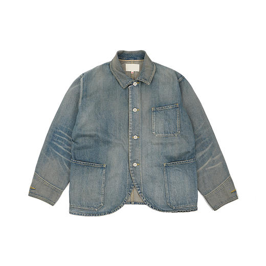 YOKO SAKAMOTO COVERALL 水洗做旧牛仔工装夹克外套 商品图0