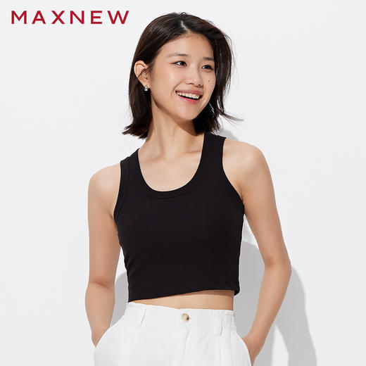 【背心】休闲U领短款背心 1P2221402 商品图1