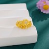 【限时7.5折】【定价黄金】足金999 #繁花锦簇 5G黄金实心繁花盛开清新莫桑石镶嵌一路繁花花形时尚固口戒指(BE5GJZ00110)（预售产品下单后不退款不退货不换货不补差价 商品缩略图2