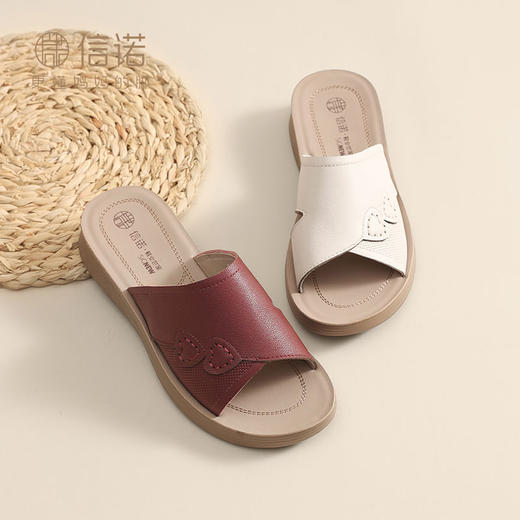 妈妈凉拖鞋女2025新款夏季外穿软底防滑中老年女士一字拖鞋子5L618-36 商品图9