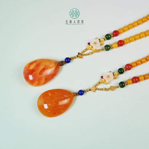 蜜蜡项链-水滴项链约41*31 商品图0