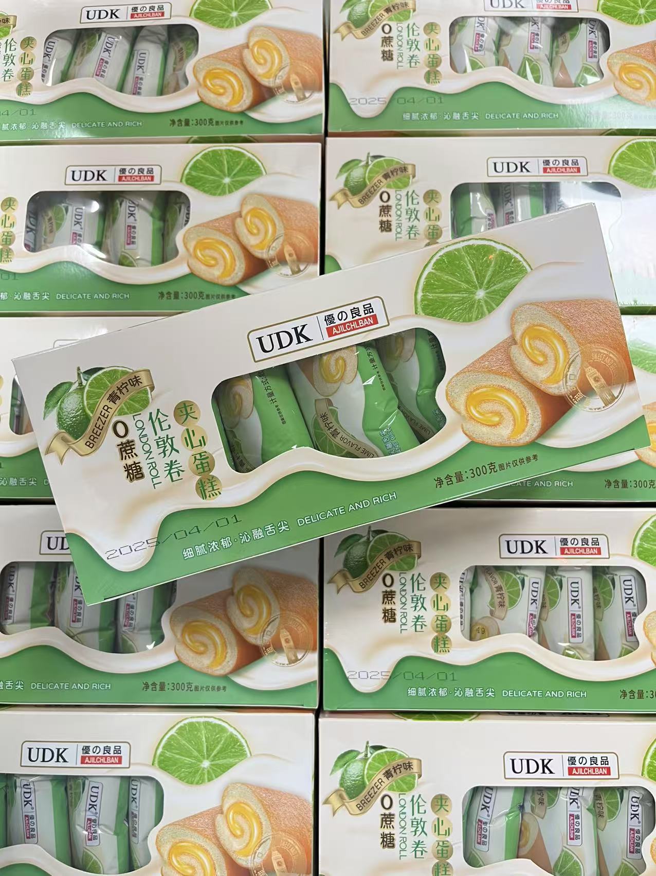 优之良品伦敦卷 青柠夹心300g   4582551082101