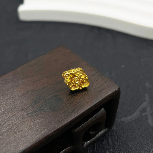 【限时7.5折】【定价黄金】足金999 古法空心如意背云手串配件Diy手串配件(AKGFSC00771)（特殊产品下单后不退款不退货不换货不补差价）（特殊产品下单后不退款不退货不换货不补差价） 商品图2