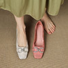 【预售5天】巨好穿法式单鞋镂空透气，方头中跟粗跟真皮水钻凉鞋ASZ&5-699 商品缩略图2