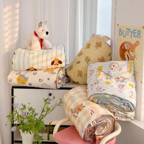 YOOE夏款【升级款A类空调被】多款花色可选 水洗双层纱韩版ins风 空调透气夏被被 卡通可机洗夏凉被