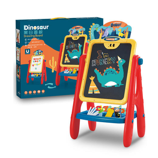 【绘画师成长日志】智慧猫多功能积木桌磁力两用拼装益智儿童写字板绘画板涂鸦小黑板 商品图4