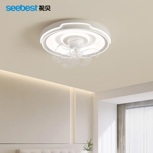 宁熙圆-摇头风扇灯-支持视贝智家 商品图0