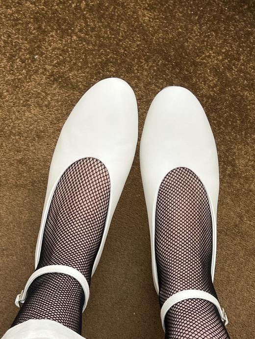 HIDEMI进口小羊皮极简设计感圆头可拆卸脚环平底鞋单鞋 商品图2