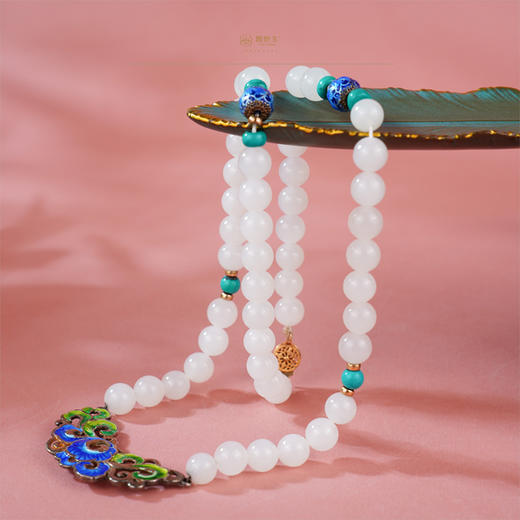 新疆国玉盟世玉【玉韵绮彩】白玉项链【带证书·顺丰物流】 商品图0