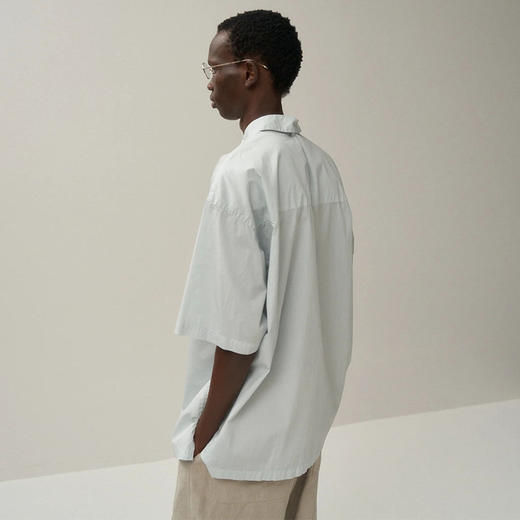ATON COTTON LAWN OVERSIZED SHORT SLEEVE SHIRT 廓形短袖衬衫 商品图1
