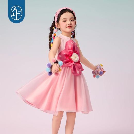 【甜樱绽放连衣裙】女童无袖连衣裙新款儿童新中式公主裙 商品图0