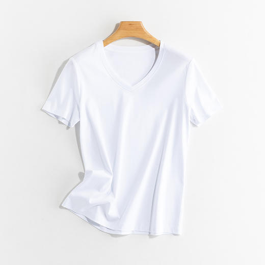 高端牛货！2025凉感真丝丝光棉上衣基础款桑蚕丝正肩防晒面膜短袖T恤女款！ 商品图8