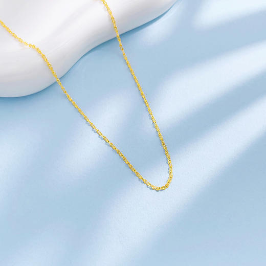 【限时克减150元】足金999 5G黄金实心8字链数字链不可调节项链（面宽约0.9-1.3mm）(BJ5GXL00045)（预售产品下单后不退款不退货不换货不补差价） 商品图1