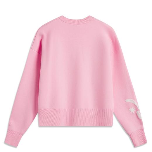 李宁-日进斗金系列女子加绒保暖宽松套头编织衫AMBV032 商品图1