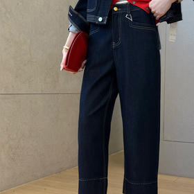 【卖完下架】良木礼舒适宽松九分直筒裤（8917）