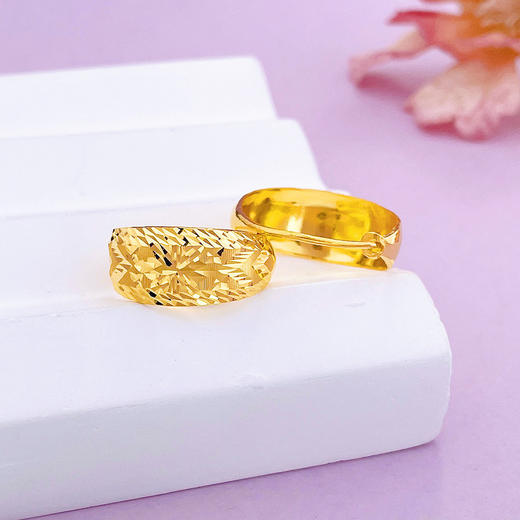 【限时克减150元】足金999.9 车花蛇肚耳包(ES00616)预售产品下单后不退款不退货不换货不补差价 商品图1