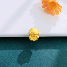 【限时7.5折】【定价黄金】足金 #蛇年新品 #生肖 #怦然心动 【精品】3D硬金空心蛇年生肖爱心心形蛇宝宝生肖手串配件Diy手串配件(AR3DSC00172)（预售产品下单后不退款不退货不换货不补差