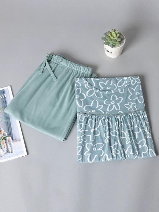 【32S单面棉】SCHIESSER德国舒雅女士32S单面棉莫短袖七分裤套装31/24799H 商品图3