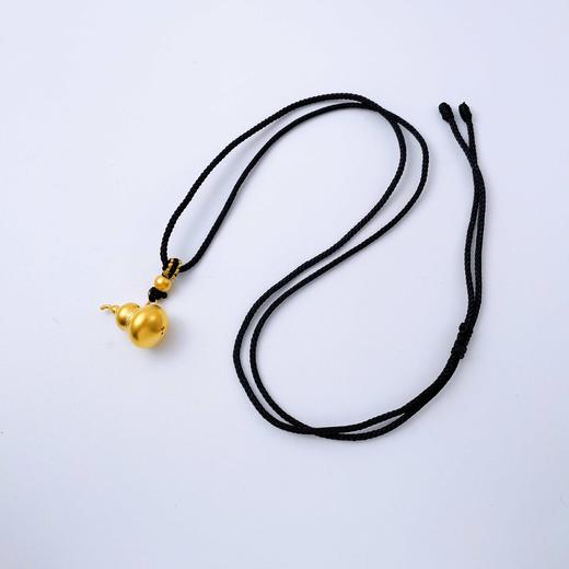 【限时7.5折】【定价黄金】足金 #微硬金 #复古风 #葫芦 无氰5D空心挂绳吊坠国潮传承福禄双至斜挂式招财葫芦吊坠（含珠子）(AA5DDZ00010)(预售产品下单后不退款不退货不换货不补差价 商品图2