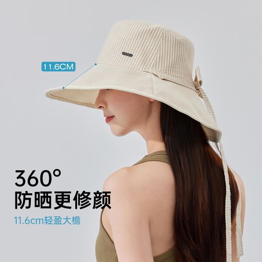 【夏季必备】双面可戴 时尚百搭 防晒更修颜 | VVC双面女神帽（条纹款）夏日防晒帽遮阳长帽檐防紫外线帽子 4色入 商品图2