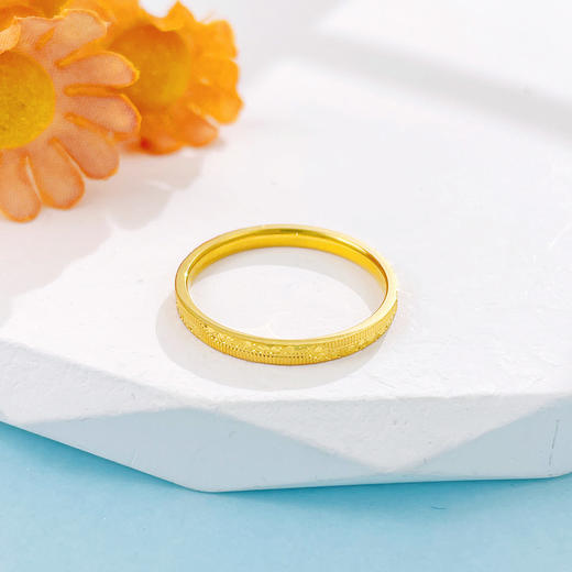 【限时克减150元】足金999 #碎碎冰 5G黄金实心戒指CNC碎碎冰条戒(BE5GJZ00080)（预售产品下单后不退款不退货不换货不补差价）（预售产品下单后不退款不退货不换货不补差价） 商品图0