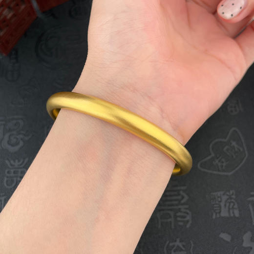 【限时克减150元】足金999 #复古风  古法空心固口手镯光圈素圈泥鳅背古法手镯（面宽约8.3-8.7mm，厚约5.5mm)(AUQGFSZ00027-1) 商品图0