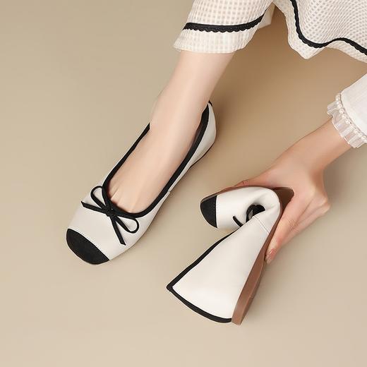 ZHR浅口单鞋女2025新款夏季超火绝美气质蝴蝶结内增高跟鞋AH602M 商品图1