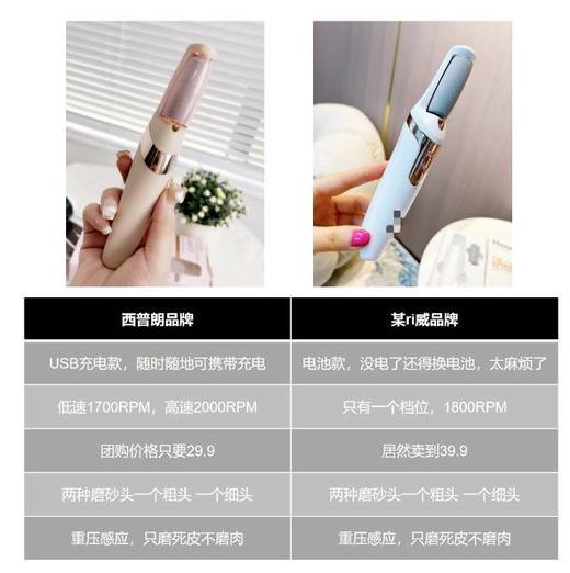【英国XIPULANG西普朗磨脚器】好用不痛!磨一磨死皮老茧说拜拜!后脚跟嫩回“婴儿足"纯欲天花板 只需要一杯奶茶钱，体验10秒快速除茧磨皮 商品图3