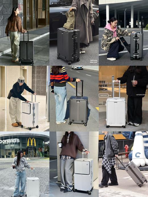 【回购最多的一款旅行箱】一折起售  亚马逊在售2884元   第三代日本OMECHOO多功能行李箱铝框静音万向轮拉杆箱   第三代加厚材质 防爆PC箱体！0201返团 商品图1