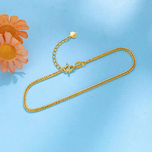 【限时克减150元】足金999 5G黄金闪肖邦链可调节机织手链（面宽约0.7-1.1mm）(BJ5GSL00015)（预售产品下单后不退款不退货不换货不补差价） 商品图2