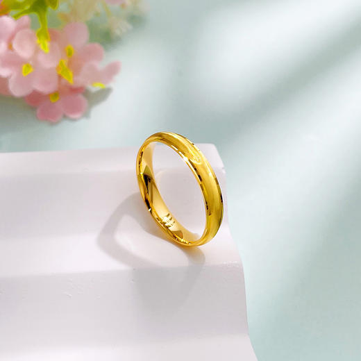 【限时克减150元】足金999 #固口戒指 #CNC 5G黄金实心固口戒指光圈戒指素圈戒指固口圈戒（面宽约3.2-3.6mm）(BE5GJZ00116)预售产品下单后不退款不退货不换货不补差价 商品图2