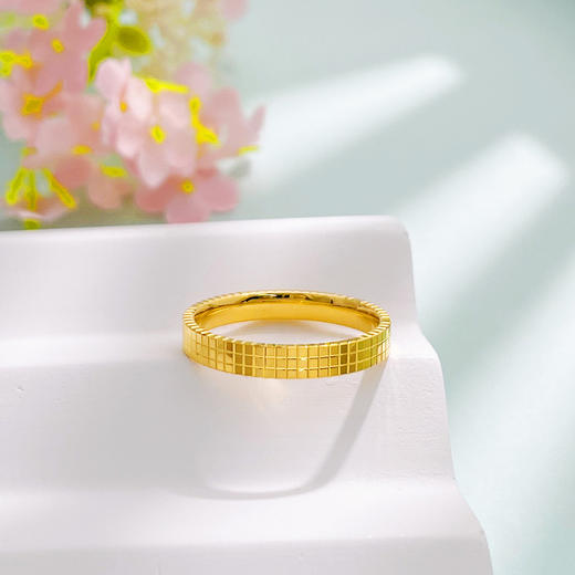 【限时克减150元】足金999 #固口戒指 5G黄金实心甜蜜方糖立体几何方块戒指圈戒（面宽约2.8-3.2mm）(BE5GJZ00138)（预售产品下单后不退款不退货不换货不补差价） 商品图1