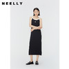 NEELLY纳俪商场同款夏季新款黑色吊带连衣裙女撞色简约气质长裙N25044Y04575 商品缩略图0