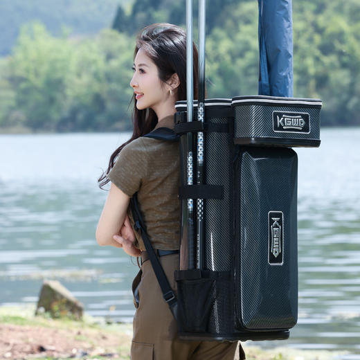 空钩悟道二代硬壳全折叠椅包 小巧轻便双肩包加厚防水钓鱼收纳包 商品图4