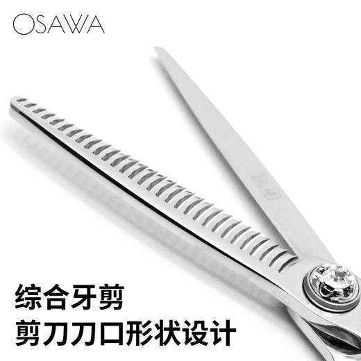 OSAWA大泽牙剪D6   综合牙剪美发剪刀理发剪 去发量20%-25% 商品图2