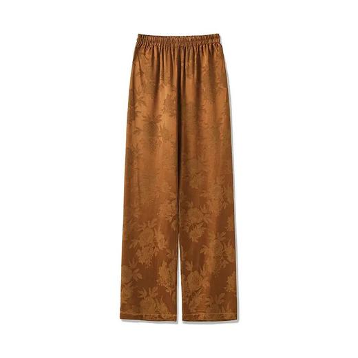 【高货wl】全新升级【铂金会员247/天猫329/差价82】(13739) 洛诗琳25高级感新中式提花醋酸缎宽松暗纹通勤高腰阔腿裤 商品图5