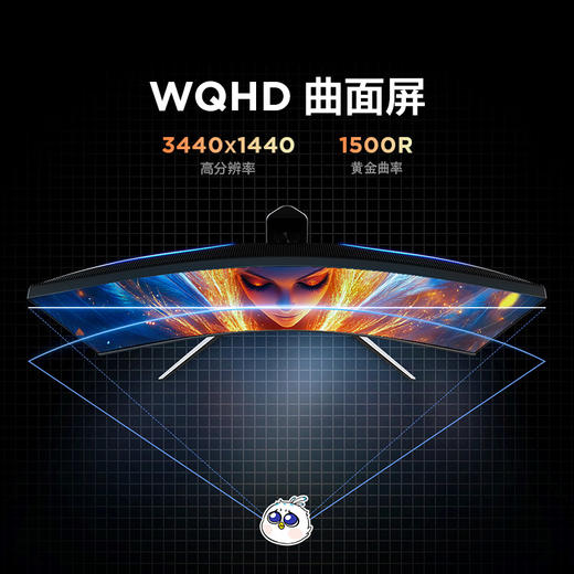 【FFALCON雷鸟】Q8特别版 34英寸 180Hz 准4K带鱼屏 QD-MiniLED游戏办公电竞电脑显示器曲面屏 雷鸟Q8特别版/34英寸曲面/准4K180Hz R34Q81-A 商品图4