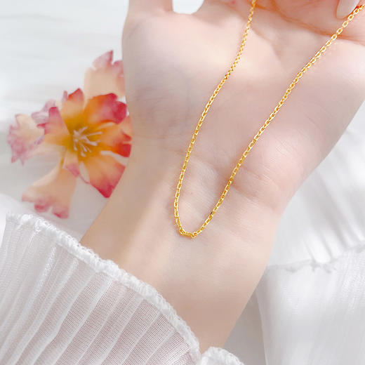 【限时克减150元】足金999 5G黄金不可调节长车十字链机织项链（面宽约1.1-1.5mm）(BJ5GXL00013-1)（预售产品下单后不退款不退货不换货不补差价） 商品图2