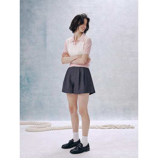 UMILAB【追风】K皱TR面料 塑黄金身材比例半松紧腰A型短裤P1235M 商品图3