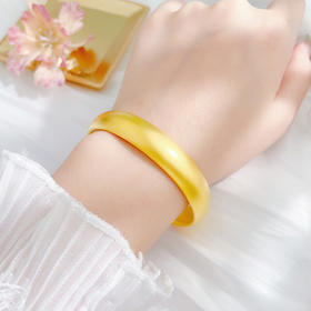 【限时克减150元】足金 无氰5D硬金空心固口素圈手镯（面宽约10.9-11.9mm，厚约3.8mm）(AR5DSZ00037)（预售产品下单后不退款不退货不换货不补差价）