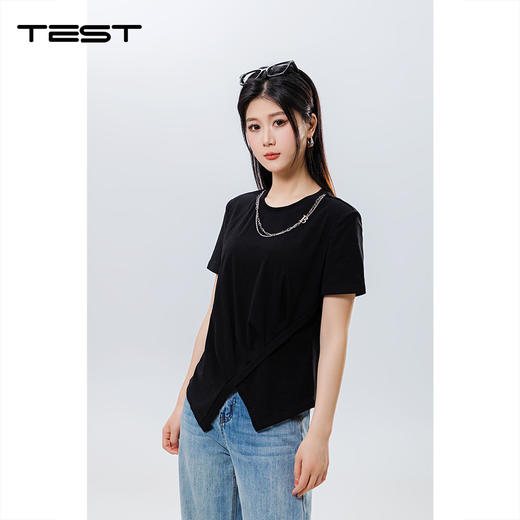 夏上新时尚设计感修身显瘦气质T恤1252056 商品图2
