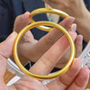 【限时克减150元】足金999.9 古法空心固口手镯黄金素圈泥鳅背手镯（面宽约7.1-7.5mm）(BTWGFSZ00001-1)（预售产品下单后不退款不退货不换货不补差价） 商品缩略图3