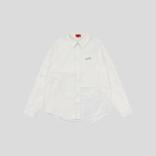 GOODBAI GOODEES蕾丝星星刺绣logo拼接长袖衬衫 商品图1