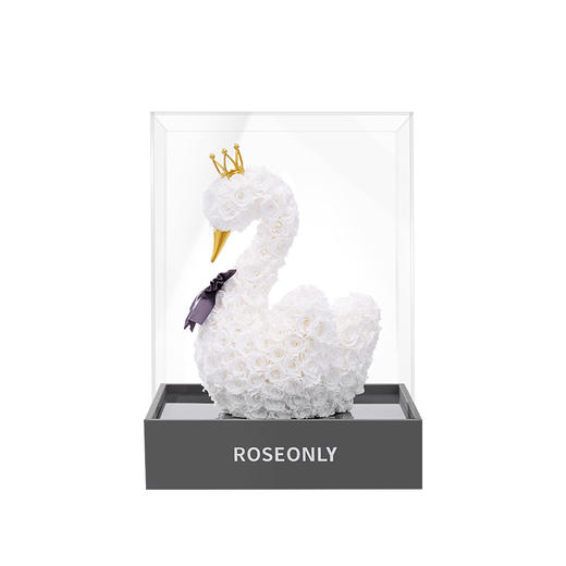 ROSEONLY诺誓 高端定制 永生玫瑰 公仔系列 玫瑰天鹅 送朋友 情人节礼物 商品图1