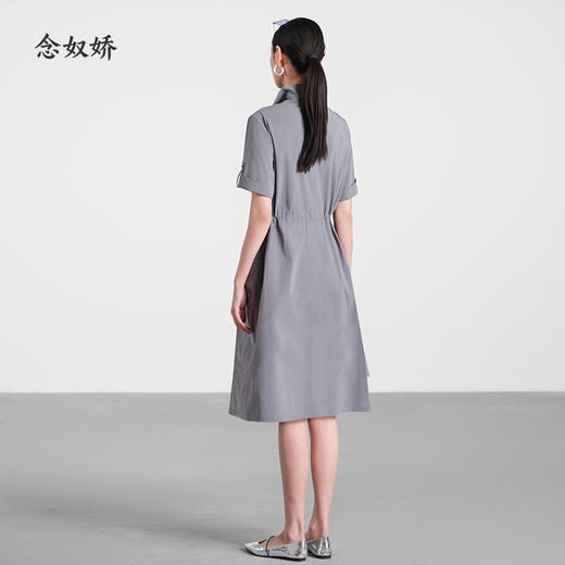 【商场同款】CND5468 “ 工装连衣裙 ” 灰色直身型工装连衣裙 商品图5