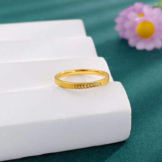 【限时克减150元】足金999 #固口戒指 #CNC 5G黄金实心车花圈戒条戒（面宽约1.8-2.2mm）(BE5GJZ00101)（预售产品下单后不退款不退货不换货不补差 商品图1