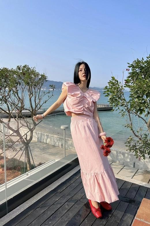 ANSUABEL 宽松皱褶上衣半裙套装 18054 商品图0