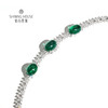 【祖母绿手链】钻石世家 18K金祖母绿镶钻手链  高级设计珠宝系列 高品质祖母绿臻作 ，以白钻镶嵌组合，凝聚自然与时间精华 绽放不朽华彩，孕育无限生命力，一眼入眸 商品缩略图0