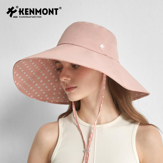 【代发】卡蒙KENMONT大帽檐防紫外线遮脸波点速干渔夫帽可折叠成人款6161 商品图5